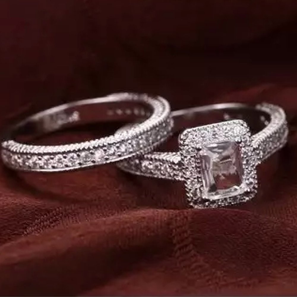 Sale! 925 Sterling Silver Ring Set 2 Pcs.